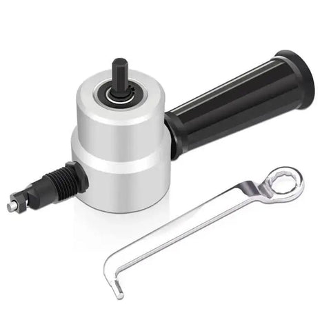 360 Degree Nibble Metal Cutting Double Head Nibbler Saw Drill Attachment with handle and wrench for sheet metal cuts