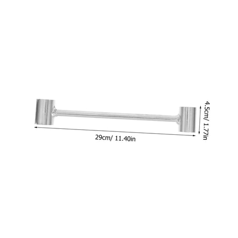 Pro Grade Adjustable Hinge Wrench For Heavy Duty Doors And Furniture, 29cm compact tool with precise gap adjustment dimensions shown