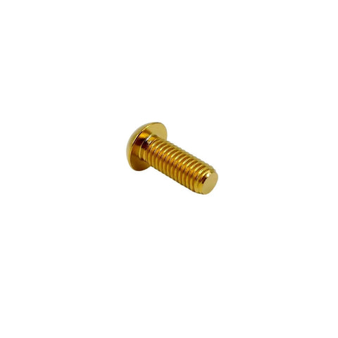Titanium Button Head Hex Socket Cap Screw M4x10mm ISO7380 with Gold finish, Ti6Al4V GR5, aviation-grade for RC cars and drones.