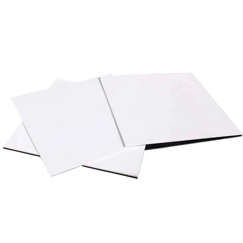 Thin White PVC Board Shim Square Backing Plate Sheet 0.2mm 0.4mm 0.8mm 1mm Pack Of 10 showing multiple flat white sheets.