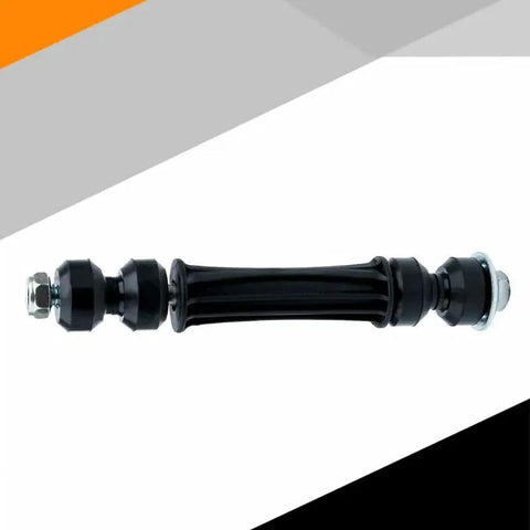 Front sway bar end link, black ribbed center with metal studs for 2007–2016 Chevrolet Escalade/Suburban/Yukon