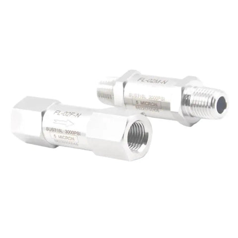 316 Stainless Steel Go-To In-Line Filter For High Pressure Systems 3000 PSIG with male NPT threads, 3/8 to 1/2 inch
