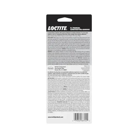 Back view of Tough As Nails Durable Polyurethane Construction Adhesive For Wood Concrete Stone And Metal 4 Fl Oz Squeeze Tube 1 Pack.