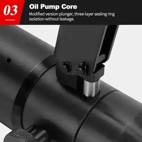 Close-up of oil pump core in Hydraulic Knockout Punch Kit With Manual Hole Cutter Set showing plunger and sealing ring for non-leakage