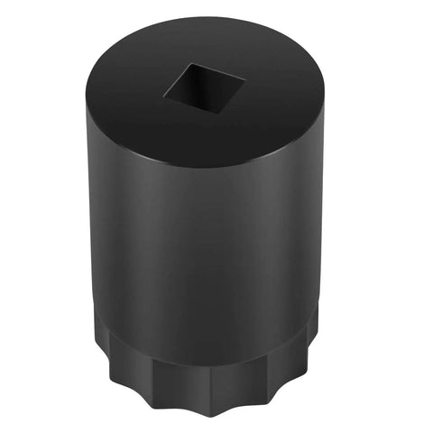 CNC-machined 60mm Differential Pinion Lock Nut Tool for ATV maintenance, black oxide-coated steel, front view