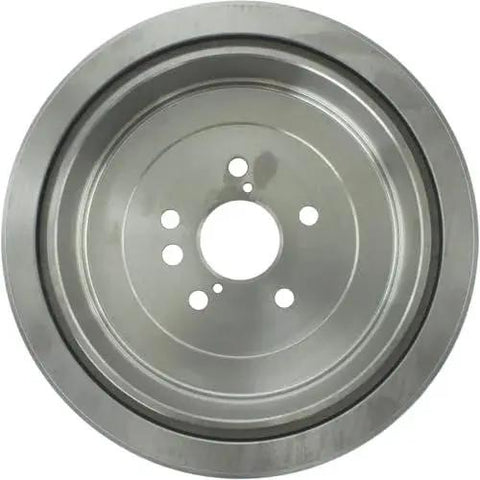 Front view of Centric Premium rear brake drum 122.44037 for Toyota vehicles; metal silver.