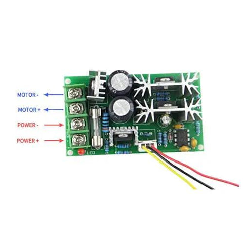 Beefy 30W Permanent Magnet DC Motor CH 3420 24V 7000 RPM Reversible CW CCW high-speed control board close-up view