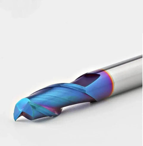 Solid Carbide End Mill For CNC Milling, 2 Flute Slot Cutter, Built Tough For Aluminum, Steel And Wood, 55HRC Ready Cutting Tool
