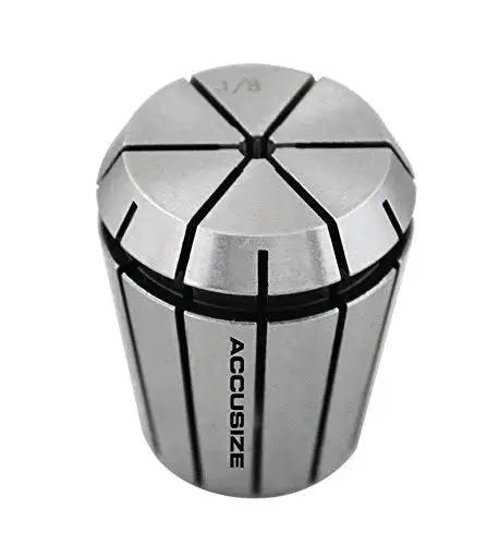 Close-up of ER32 collet from ER32 Collet Set From 3Mm To 20Mm By 1Mm Increments 18 Piece Set In Pro Grade Durable Aluminum Box