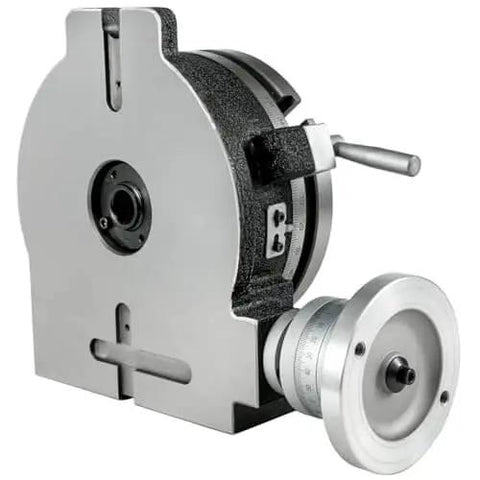 8 Inch Horizontal and Vertical Rotary Table for Milling Machines with 3 Slots MT 3 Compatible in side view