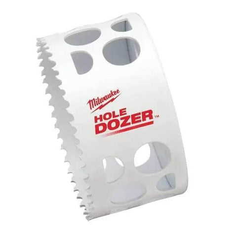 Bi Metal Hole Saw 3-1/2 Inch For Fast Cutting With Ice Hardened Matrix II Teeth Radiused Back For Less Stress Positive Rake Durable Bi Metal