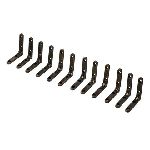 Miniature Cabinet Drawer Hinges 12 Pack 1.18 Inch 90 Degree Bronze Zinc Alloy Jewelry Box Chest Hinge Heavy Duty Durable