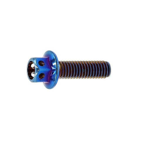 Colorful M6 Burnt Titanium Motorcycle Screws Set With Hex Bolts Fasteners For Bikes, single 27mm bolt with hex head
