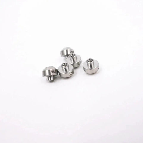 Custom Built Ruby Orifice Kit 10 Pieces 0037887 For Water Jet Cutting Machines, shown in stainless steel design