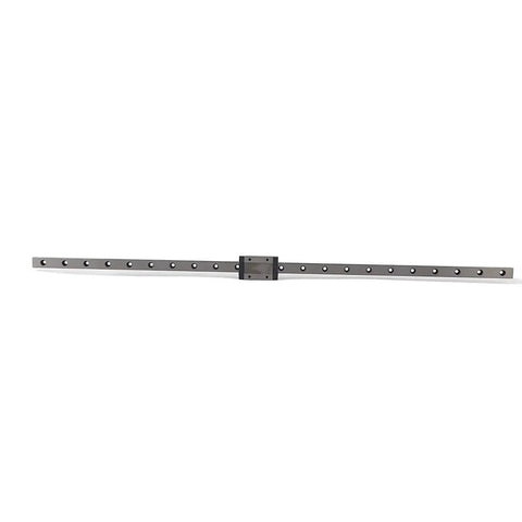 Black Linear Rail Guide 12mm Wide 550mm Length Miniature Precision Linear Motion System with Four Point Contact Block