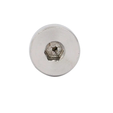 Top view of Heavy Duty 304 Stainless Steel Hex Socket Shoulder Bolt Set Of 5 With 10mm Shoulder Diameter And 25mm Shoulder Length, M8 Thread