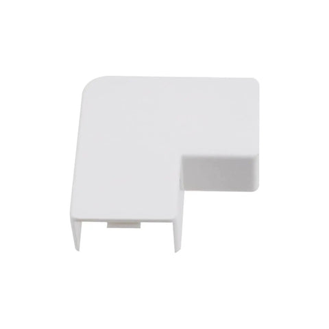 White L-shaped connector from 10 Pack L Shaped Cable Raceway Connectors for Wiring Duct Fittings 90 Degree Elbows in White No Fuss Cable Management