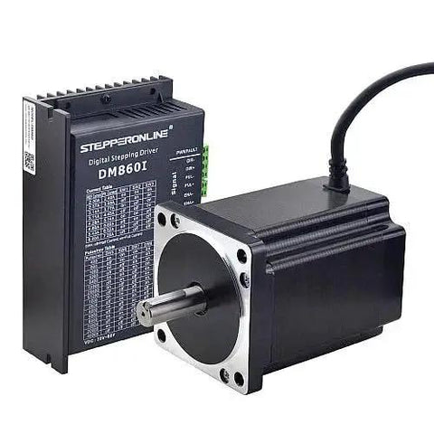 1 Axis CNC Stepper Motor Kit With Nema 34 8.2Nm Torque 14mm Keyed Shaft 1.8 Degree Step Includes DM860I Digital Driver