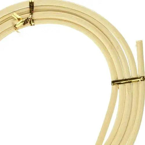 Coiled Natural White Reed Spline for Cane Webbing Wedge Shaped Wood Fiber Edge 9-1/4 Inch By 72 Inch Caning Supply