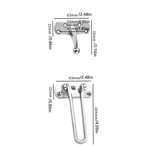 Heavy Duty Door Buckle Safety Chain Lock For Home And Hotel Doors Anti Theft Door Guard With Zinc Alloy Construction In Gold Finish