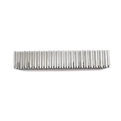 Side view of 25 Gauge Corrugated W Fastener Staples With One Inch Crown And Three Eighths Inch Length 1000 Per Pack for various fastening projects