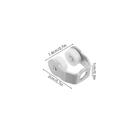Close-up of a single roller from the 25 Pack Folding Door Sliding Rollers With Metal Track Wheels For Heavy Duty Doors Curtain Pulley Hardware Set