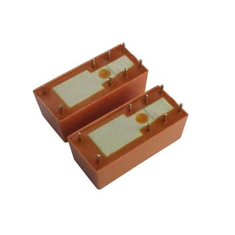 Two Pack 12V DC 16A SPDT 8 Pin General Purpose Relay for automotive and industrial use, side view of durable relays.