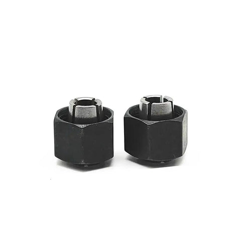 2 Pack 1/4 Inch Router Collet With Nut Replacement For A24215SV And DWP611 Series Routers, Quick Install, Beefy Clamp, Black Finish