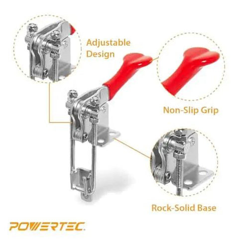 Three Pack Toggle Clamp Set With Adjustable 334 U Bolt 1000 Lb Holding Capacity 90 Degree Vertical Latch Anti Slip Hand Grip Built For Woodworking Jigs And Fixtures Cabinets Smokers And Tire Carriers That Is A Real Workhorse In Any Shop with adjustable design, non-slip grip, and rock-solid base.