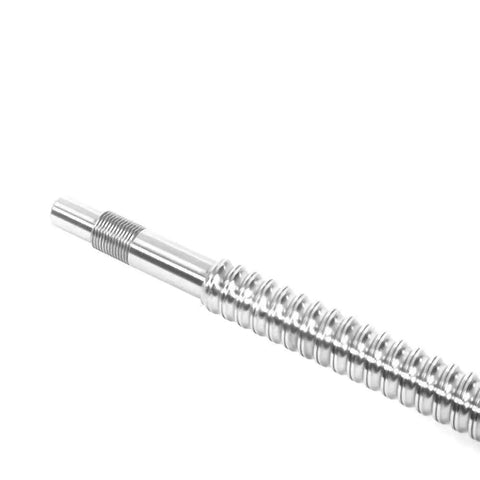 32mm Anti Backlash Ball Screw SFU3205 RM3205 with 5mm lead, 560mm length, shown in close-up view highlighting metal nut threading.