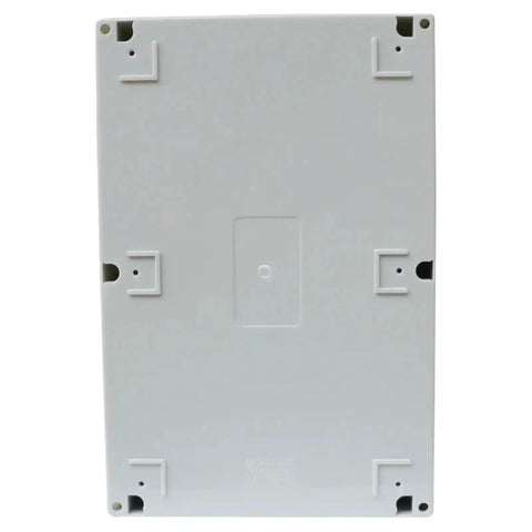 Back view of Rugged Waterproof ABS Junction Box Enclosure for Outdoor Electrical Projects IP67 Rated Weatherproof Control Box.