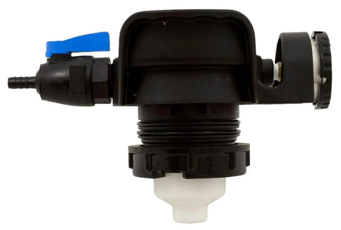 Waterway pressure relief valve assembly HD 550-6730, blue lever on black body