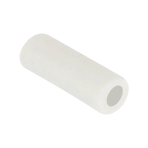 Ceramic insulating tube, 3mm x 10mm, 1mm bore, white, for wire insulation