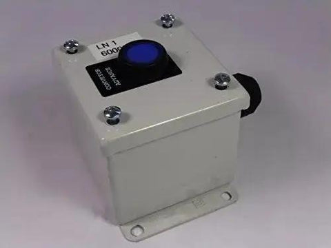 Used Industrial Control Panel Enclosure E1PBG SPL, rugged electrical panel box for industrial systems with button on top