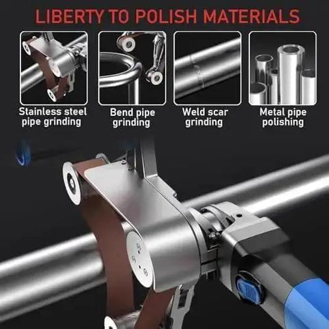 Pro Grade Pipe Polisher Sander Machine 1100W With 6 Speed Control and 5 Sanding Belts polishing stainless steel pipe