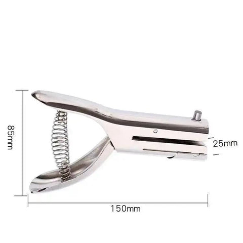 Side view of Heavy Duty Handheld Single Hole Punch For Crafts And Scrapbooking, Go-To 3/8 Inch (10mm) Zinc Alloy Punch, Long Reach