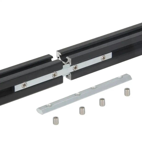 10 Pcs Straight Line Inside Connector Brackets With M5 Screws For 6mm T Slot Aluminum Extrusion 2020 Series installed view