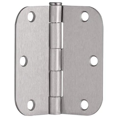 Interior Door Frame Hinges 3-Pack, Water-Resistant And Pre-Lubricated For Left Or Right Handed Doors, Steel Construction, Satin Nickel Finish