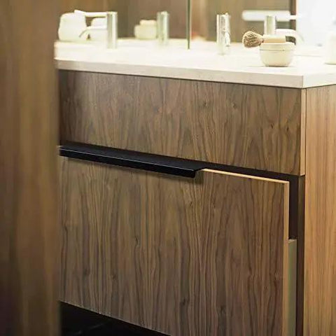Edge Pulls For Cabinets And Drawers, 8 Pack, 6 Inch Overall Length, Black Concealed Tab Pulls For Kitchen Garage Cabinets