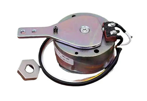 Electromagnetic brake for DC24V, front view, 3.0 Nm torque, mounting bracket and wiring