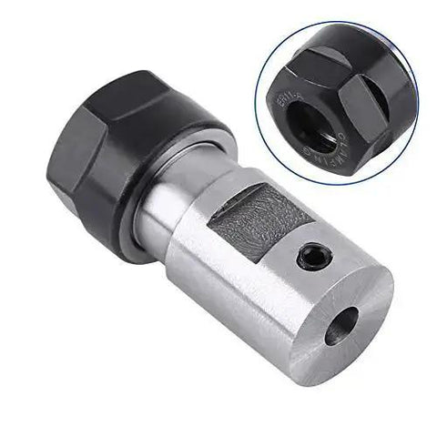 5mm CNC Metal Mill Spindle Collet Holder with Straight Shank and Clamping Nut in Balanced Steel Design for Precision Milling