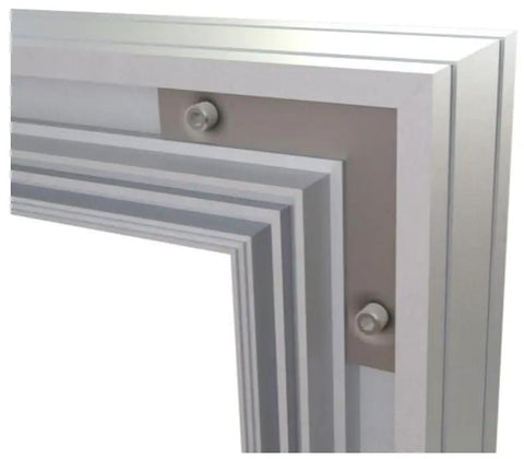 Close-up of concealed frame detail for Interior Invisible Hidden Door With Handle Planum 0010 Primed Black Edge Hidden Frame 30 Inch By 84 Inch