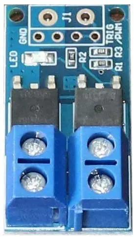 5 Piece 400W Dual High Power MOSFET Trigger Switch Drive Module front view showing connectors and components.