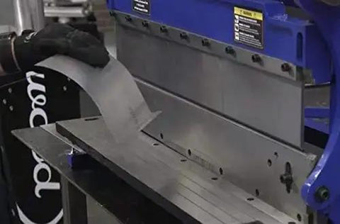 30 Inch Sheet Metal Shear Brake And Slip Roll Combo For One Person Operation In A Space Saving Compact Design in use on metal sheet