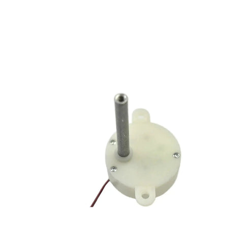 Ultra Quiet 6V DC Gear Motor With 5 RPM Output and 18mm Shaft, 5mm Diameter Plastic Gear Reducer, top view
