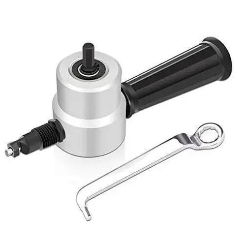 360 Degree Nibble Metal Cutting Double Head Nibbler Saw Drill Attachment with wrench for quick pro grade sheet metal cuts