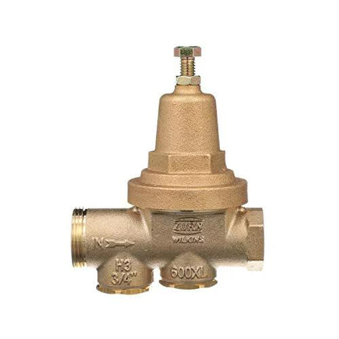 Zurn Wilkins 3/4 in 600XL pressure reducing valve, brass body with threaded connections