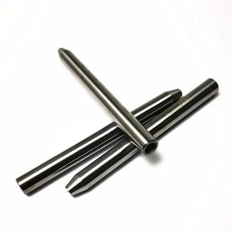 Three stainless steel nozzles from a Six Piece Set Of Pro Grade Abrasive Waterjet Nozzles And Focusing Tubes For Waterjet Cutting.