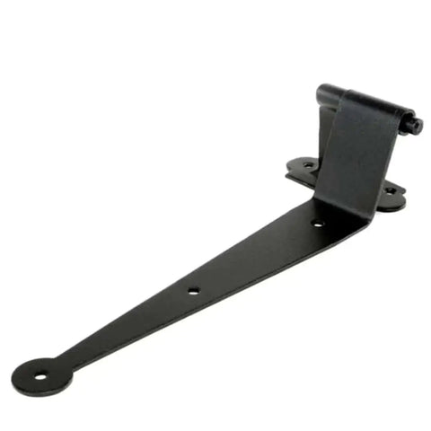 Heavy Duty Black Cast Iron Pintle Strap Hinges Pack Of 30, 11.75 Inch Length, 2.5 Inch Offset, Colonial Lift Off Shutter And Gate Hinges