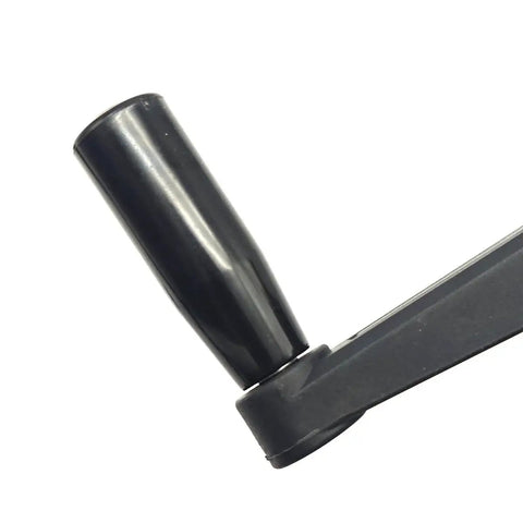 4 Inch Nylon Crank Handle For Drill Press with smooth 360-degree operation, close-up of revolving handle, black nylon material